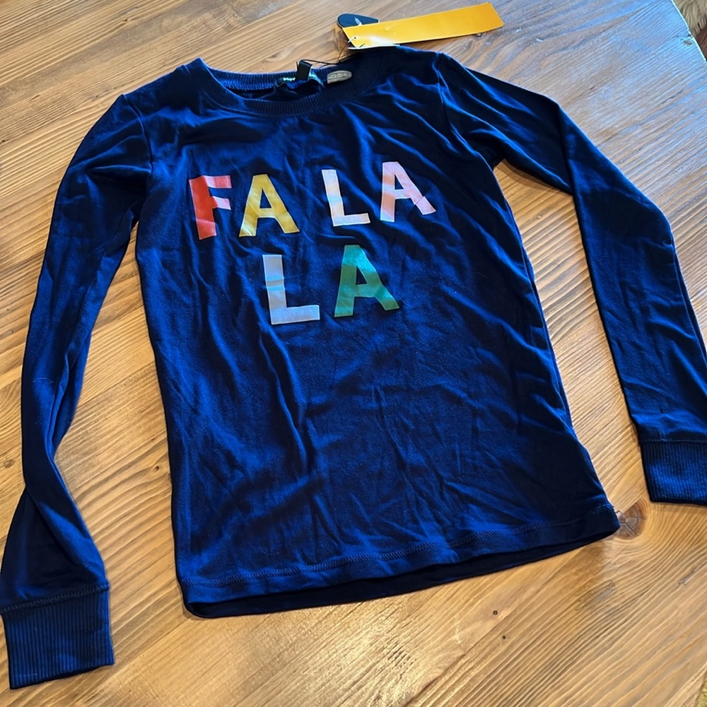NOVA Kids size 10 pj long sleeve top FA LA LA